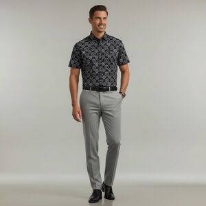 Original Penguin Heritage Slim Fit Shirt XL – Ferris Wheel Print Short Sleeve